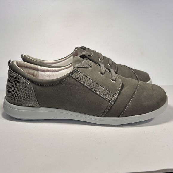 SAS MARNIE‎ Leather Sneaker Size 10M Gray USA Made Lightweight Sporty - Picture 5 of 13